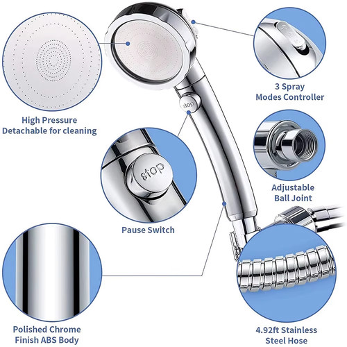 High pressure shower - high, head