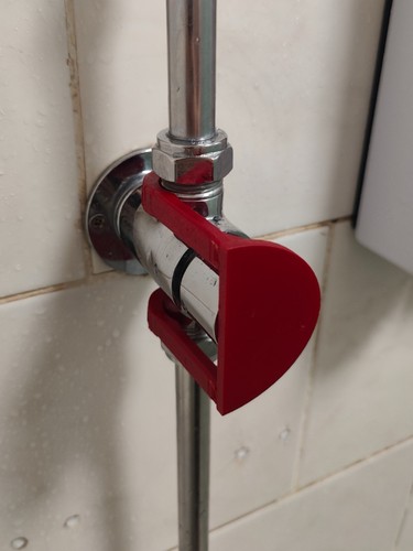 Shower push button - button, holder